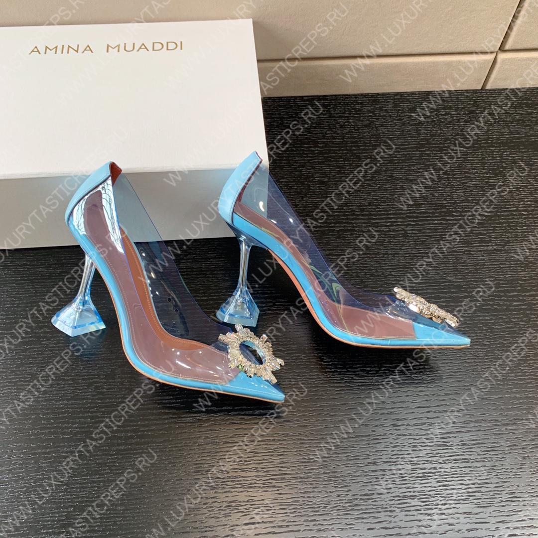 AMINA MUADDI BEGUM GLASS PUMP SKY BLUE AM8002