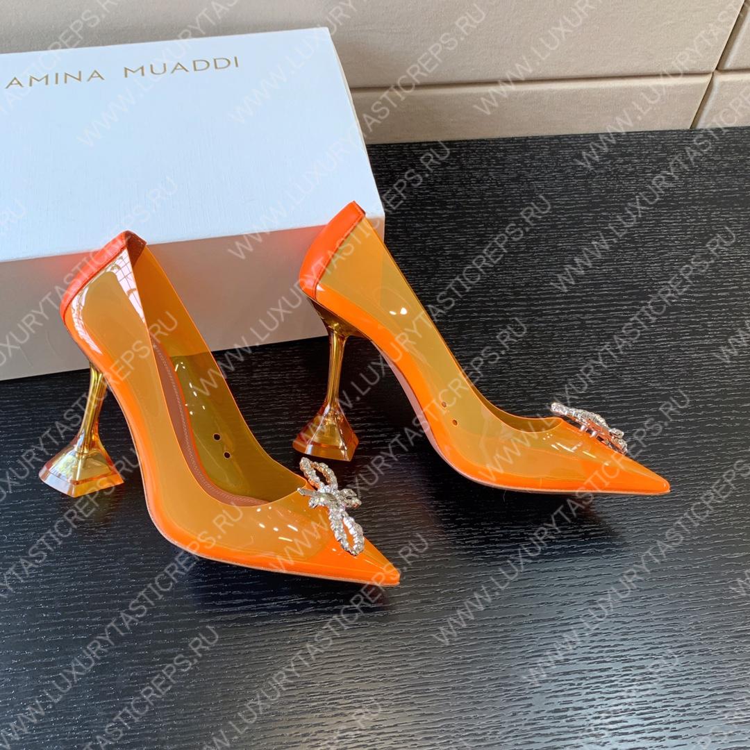 AMINA MUADDI ROSIE GLASS PUMP ORANGE AM8003