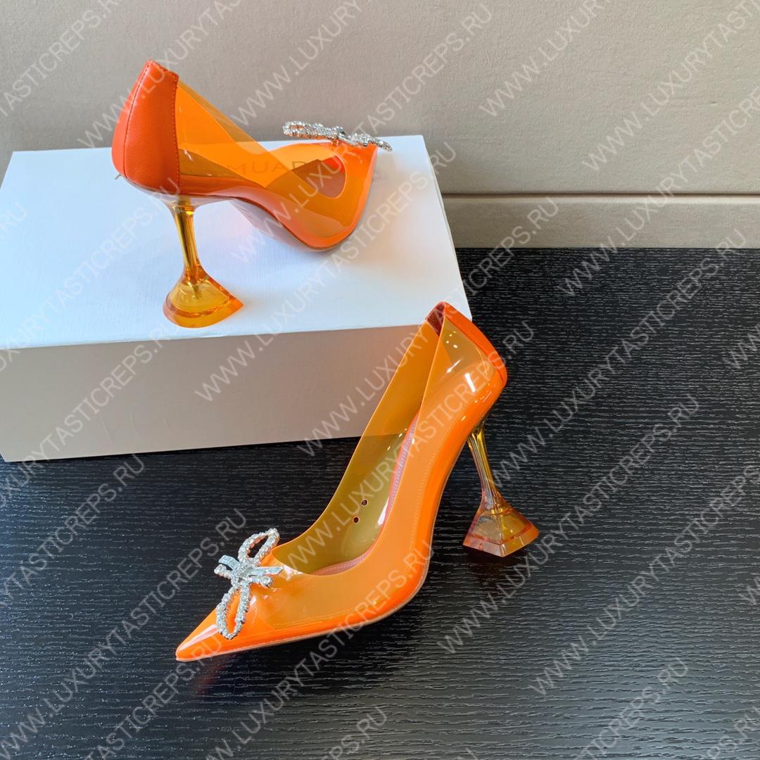 AMINA MUADDI ROSIE GLASS PUMP ORANGE AM8003