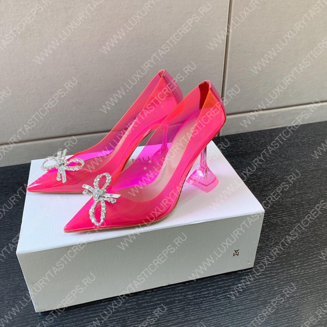 AMINA MUADDI ROSIE GLASS PUMP PINK/RED AM8003