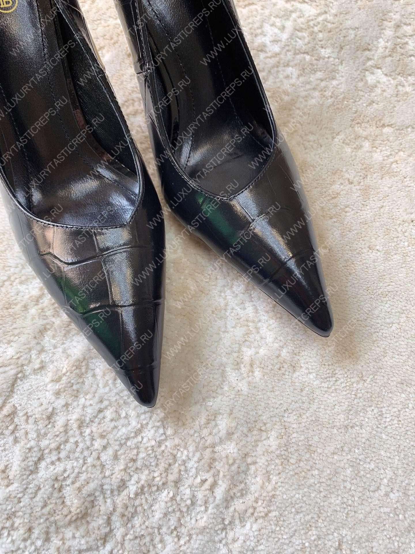 BALMAIN MONETA CROC PUMPS BLACK YN1UA762LDPN