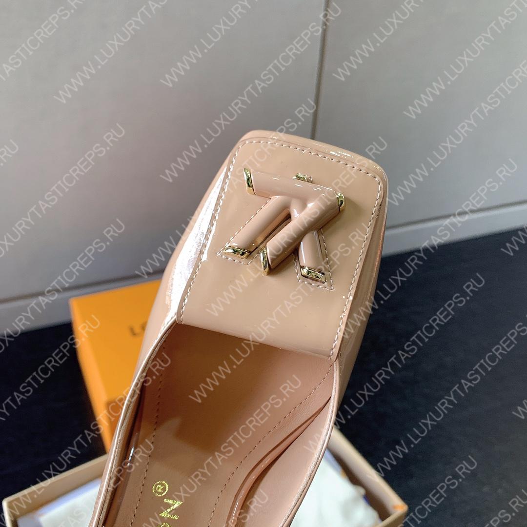L**is vitton madeleine slingback pumps leather biege 1a65og