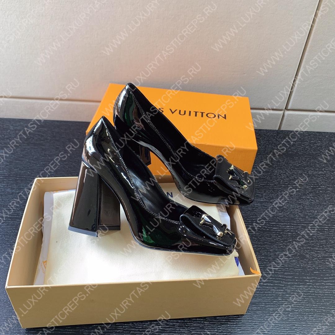 L**is vitton shake pumps leather black 1ab2kc