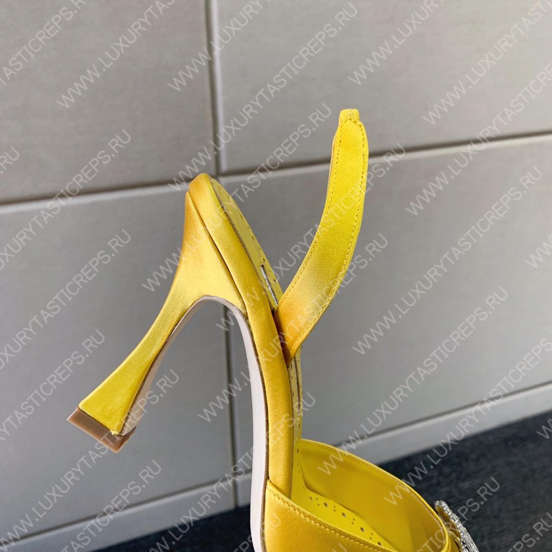 MANOLO BLAHNIK PRIETASLI SLINGBACK PUMPS YELLOW 419-0473-0005