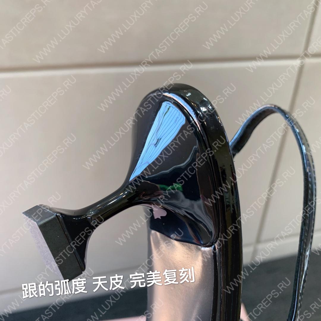 MIU MIU PATENT LEATHER SLINGBACK PUMPS BLACK 5I813D