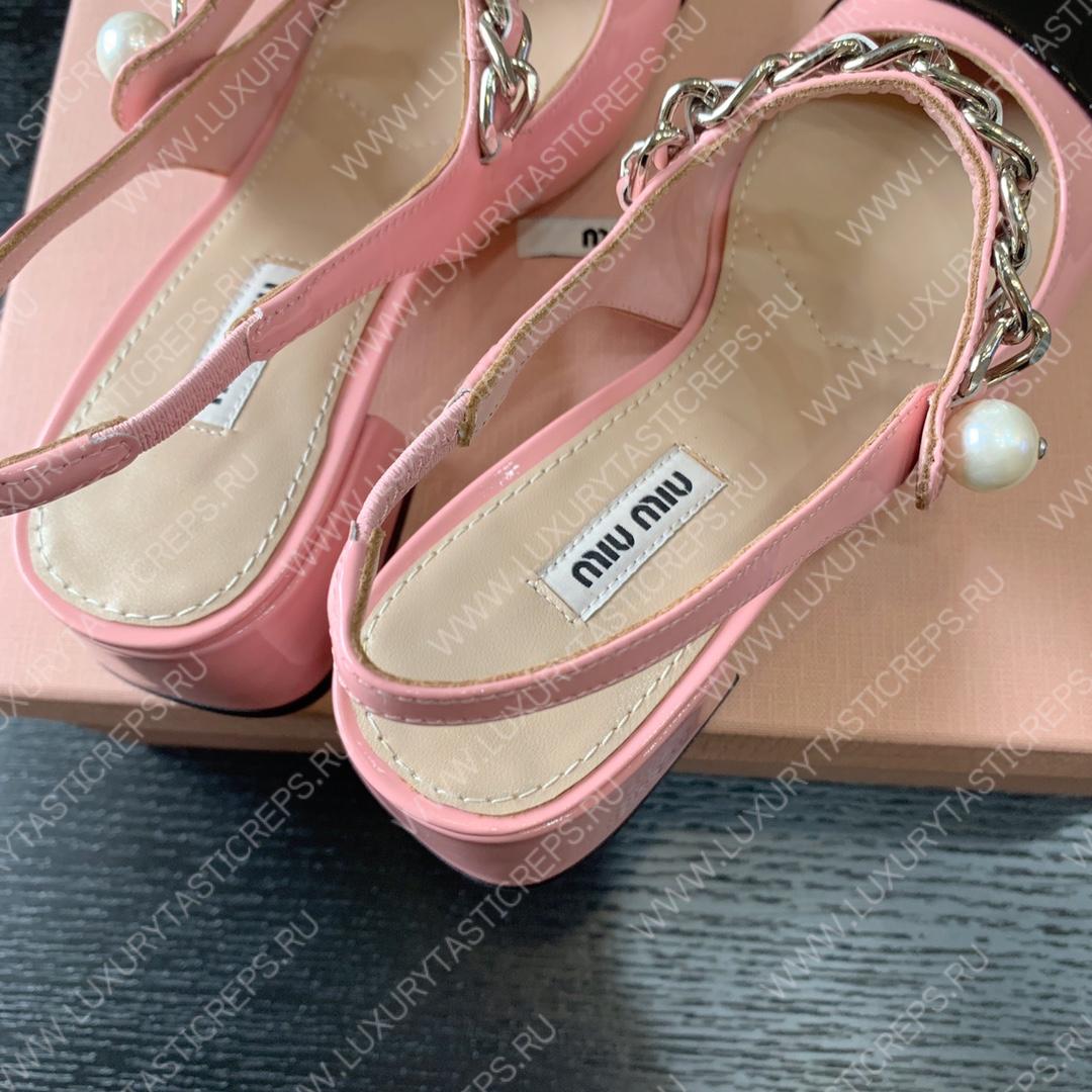 MIU MIU SLINGBACK PUMPS ALABASTER PINK 5I460D
