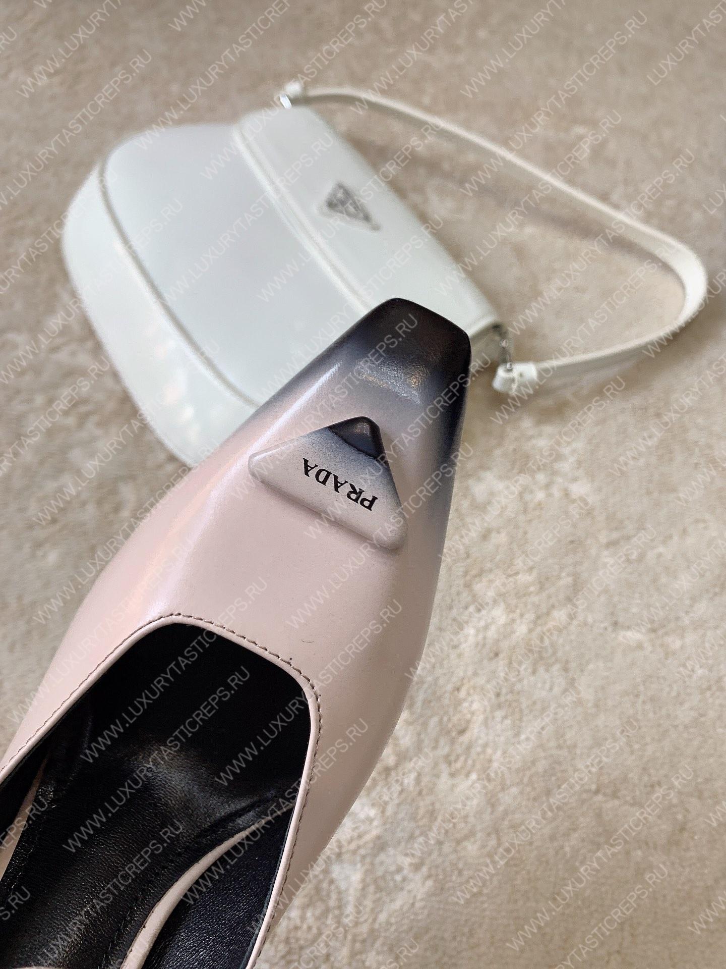 Pra*a brushed pumps leather platinum 1i982m