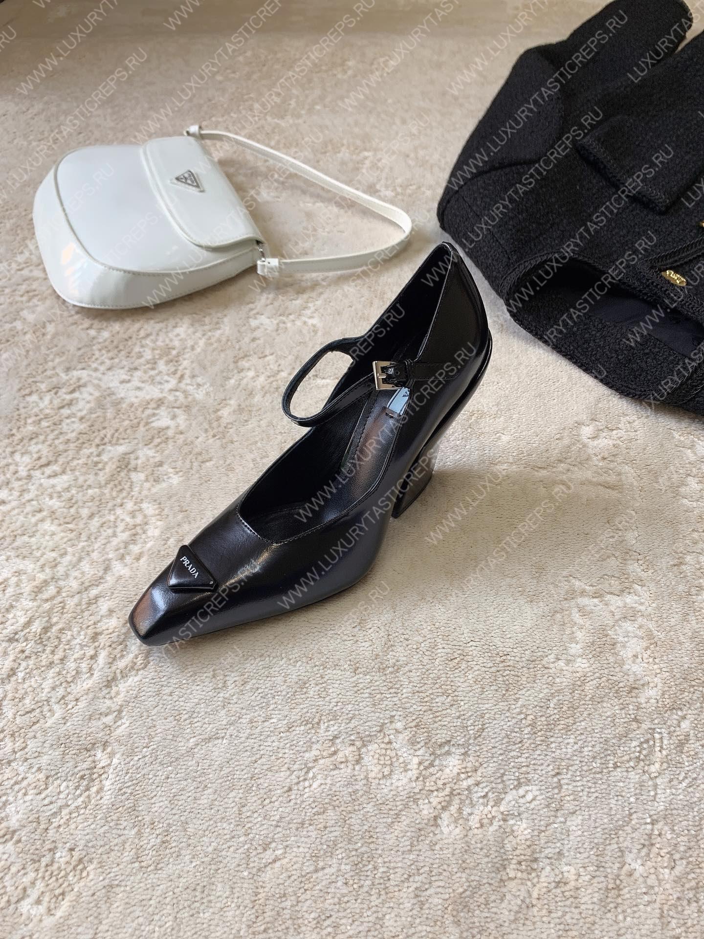 Pra*a brushed pumps leather black 1i982m