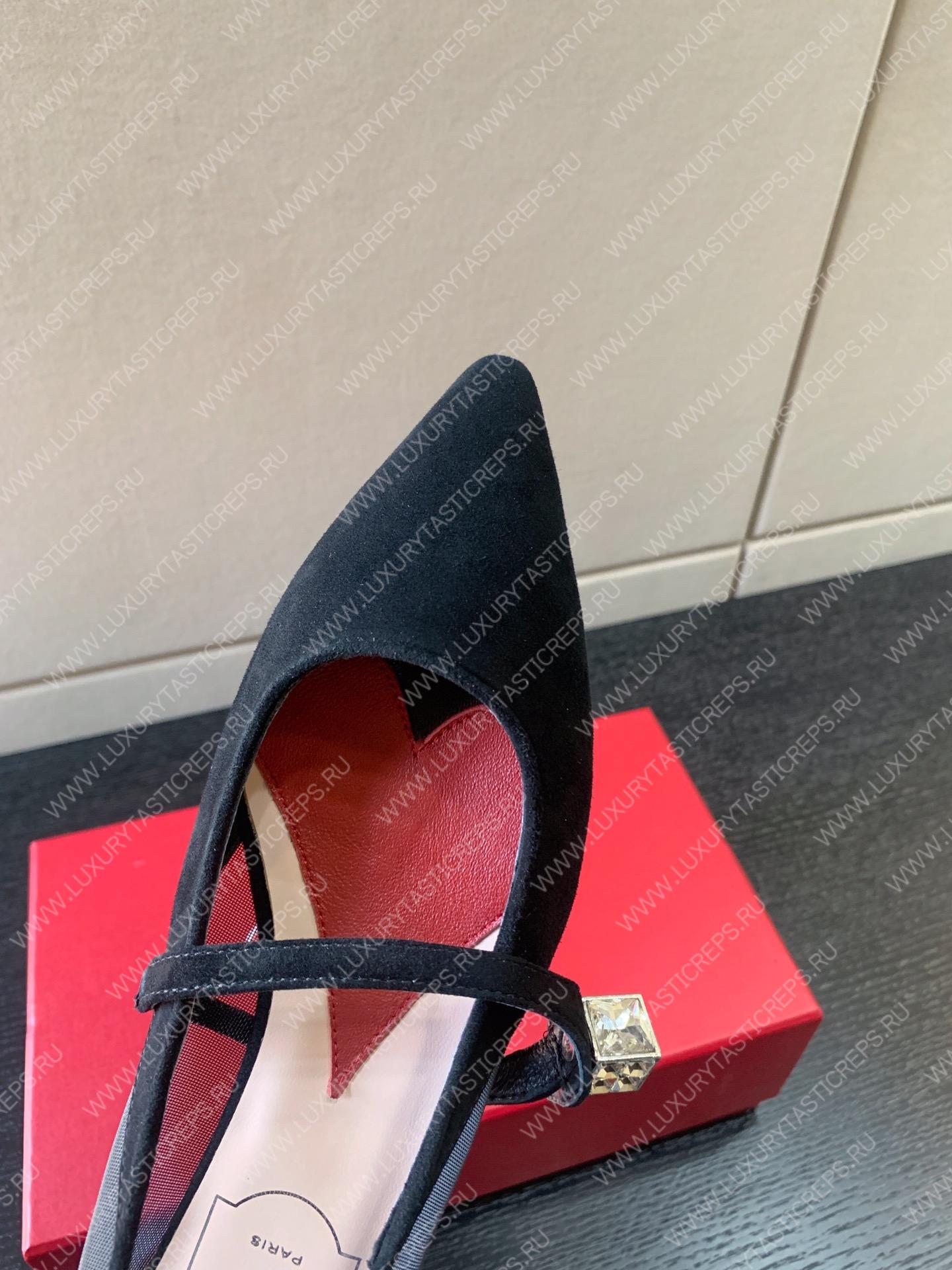ROGER VIVIER PUMPS SUEDE BLACK RVW53824