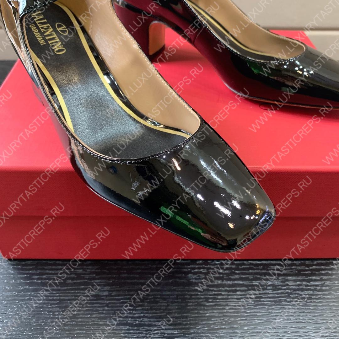 VALENTINO TAN-GO PATENT PUMP BLACK 2W2S0FW5VNEI16
