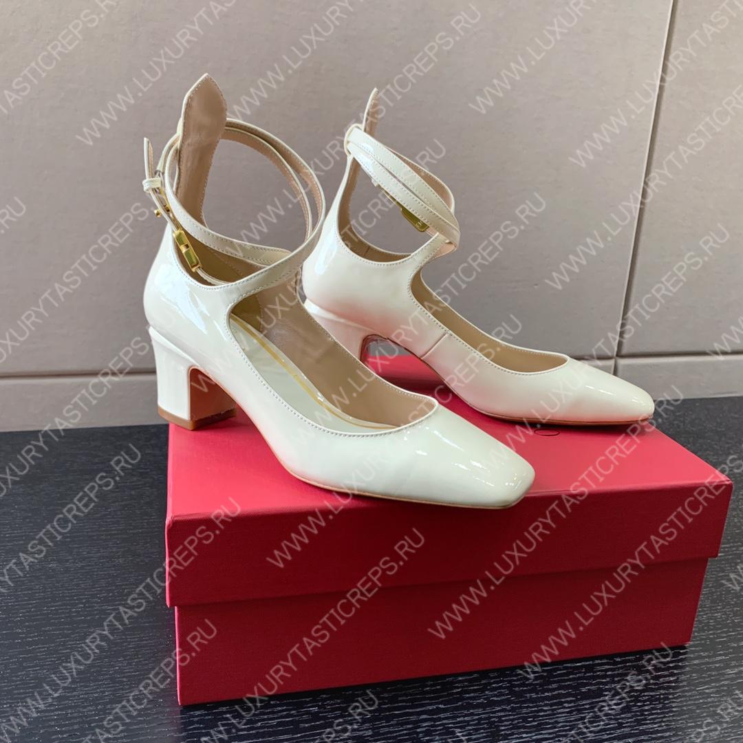 VALENTINO TAN-GO PATENT PUMP WHITE 2W2S0FW5VNEI16