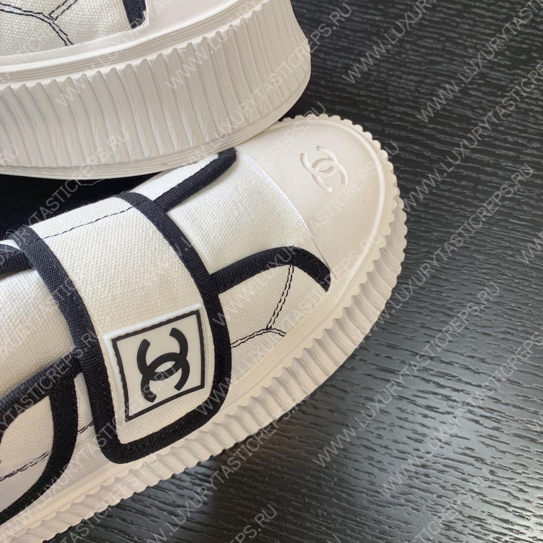 Ch*el sneakers black and white g39978