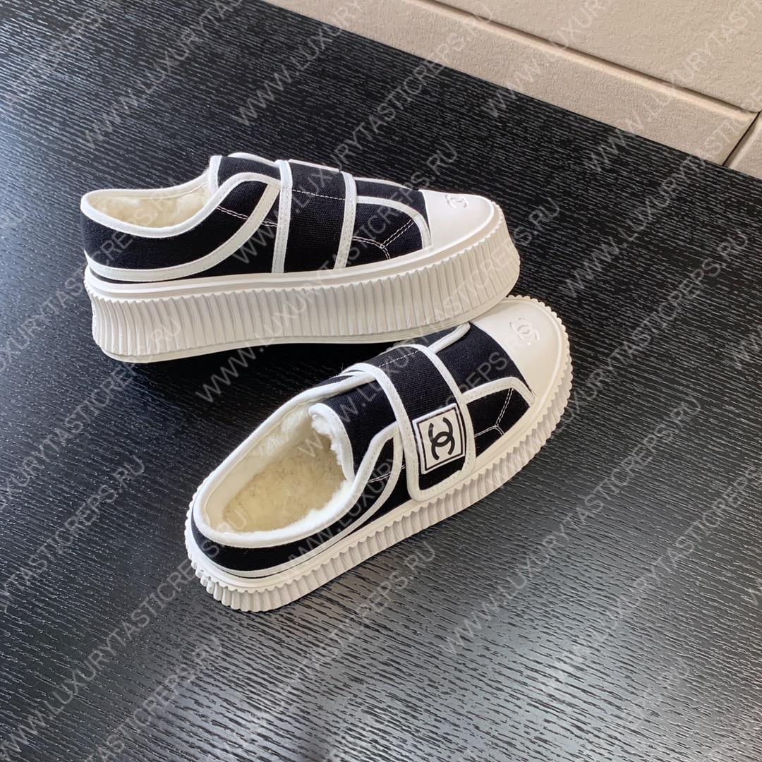 Ch*el sneakers black and white g39978
