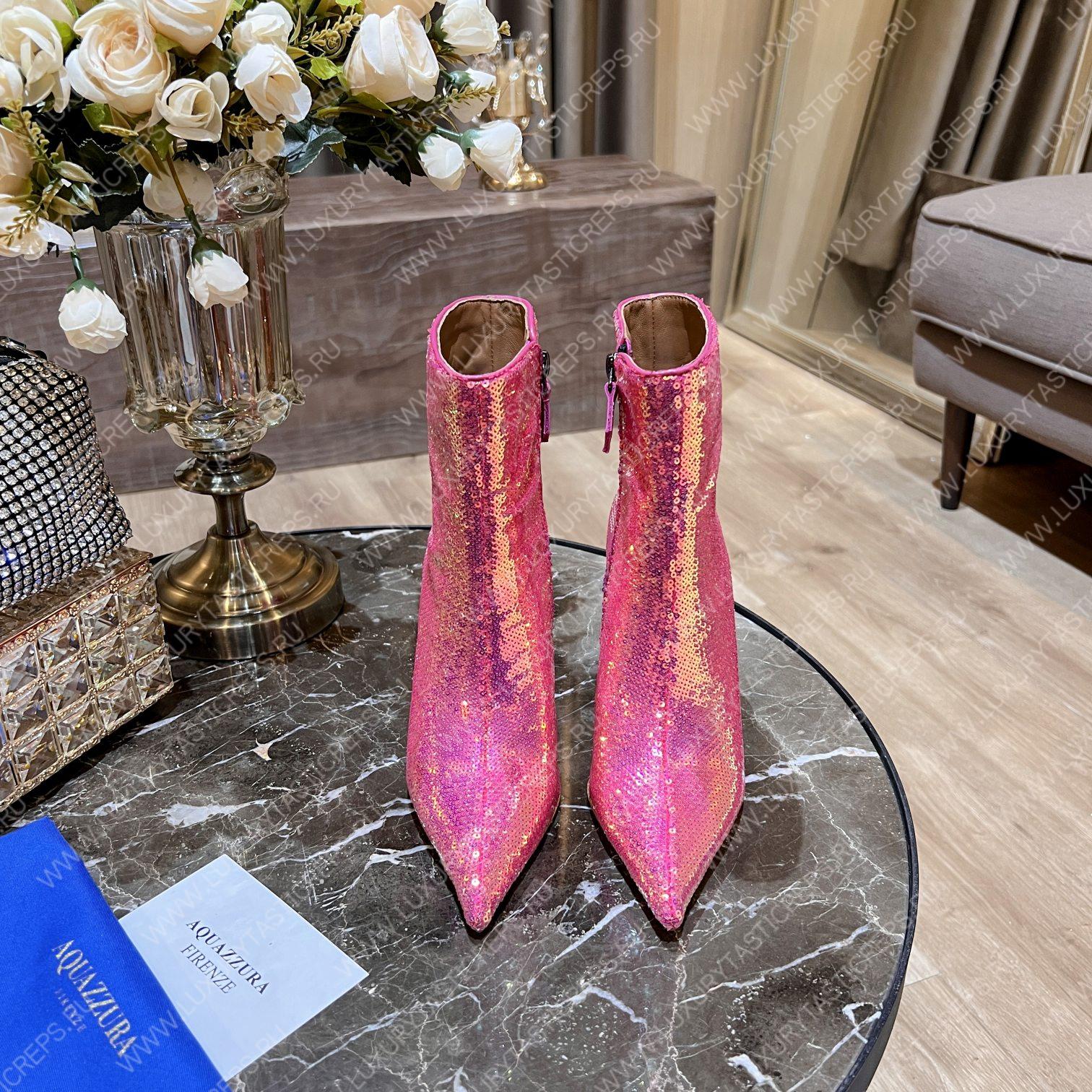 AQUAZURRA SAINT HONORE BOOTIE PINK SHOMIDB1