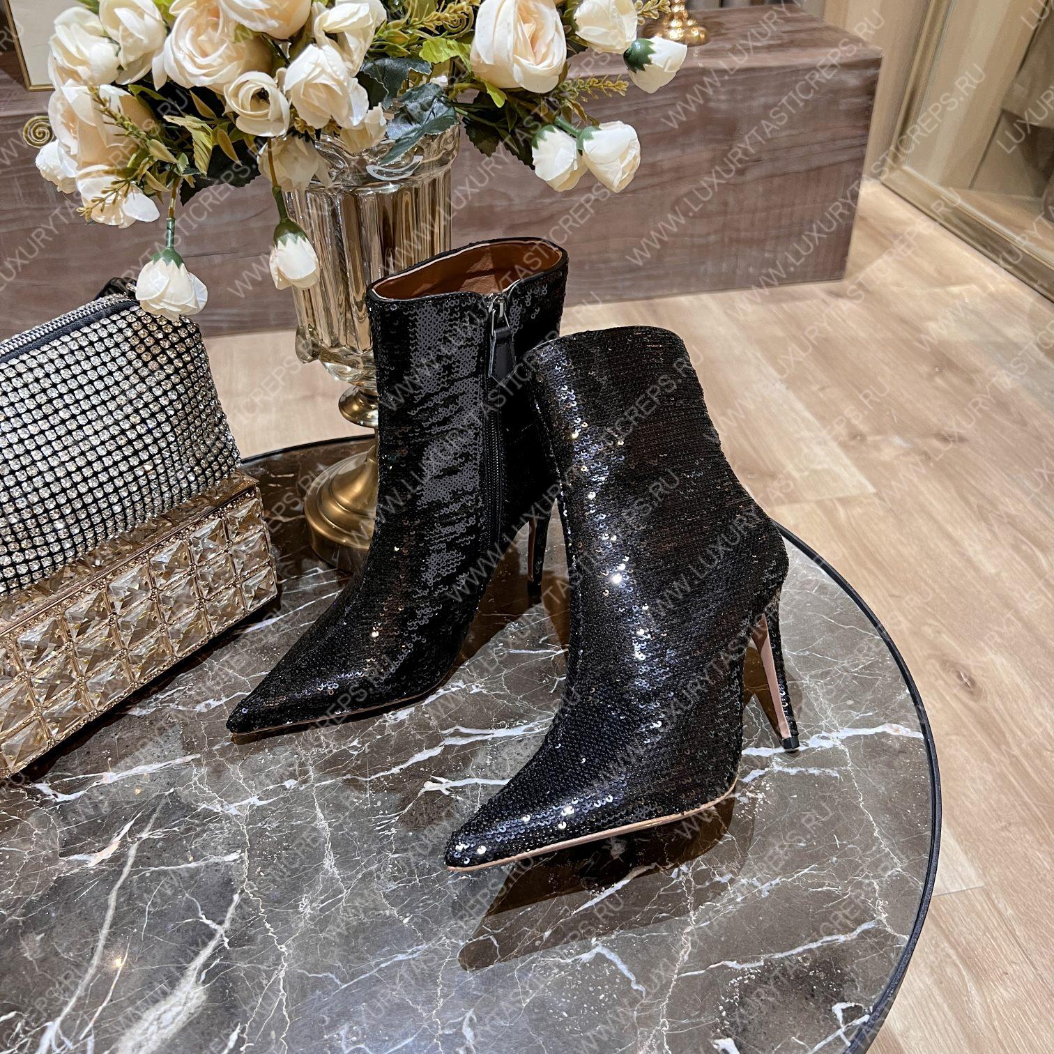 AQUAZURRA SAINT HONORE BOOTIE BLACK HOMIDB1