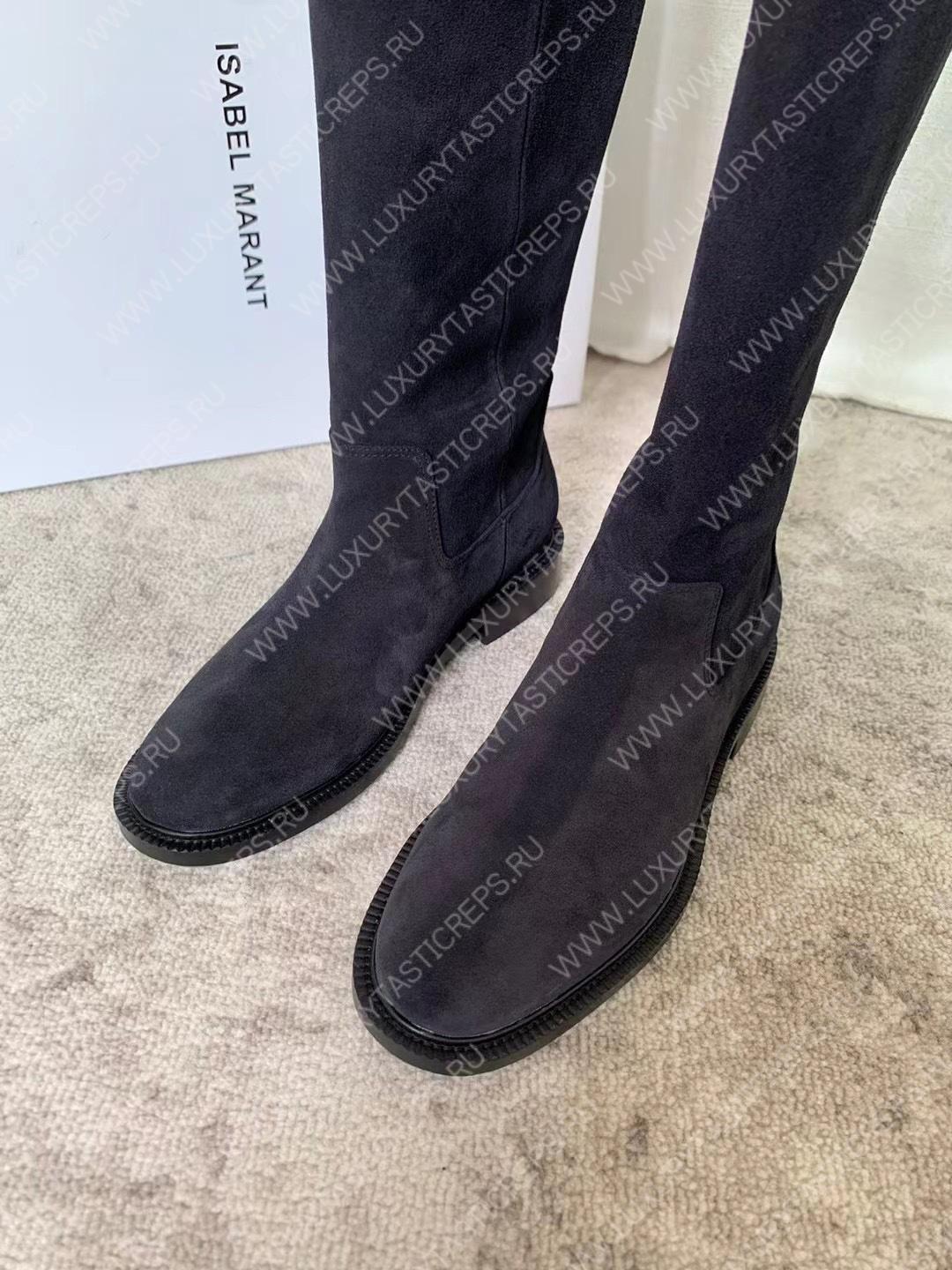ISABEL MARANT SUEDE LEATHER BOOTS BLACK BT0011FA