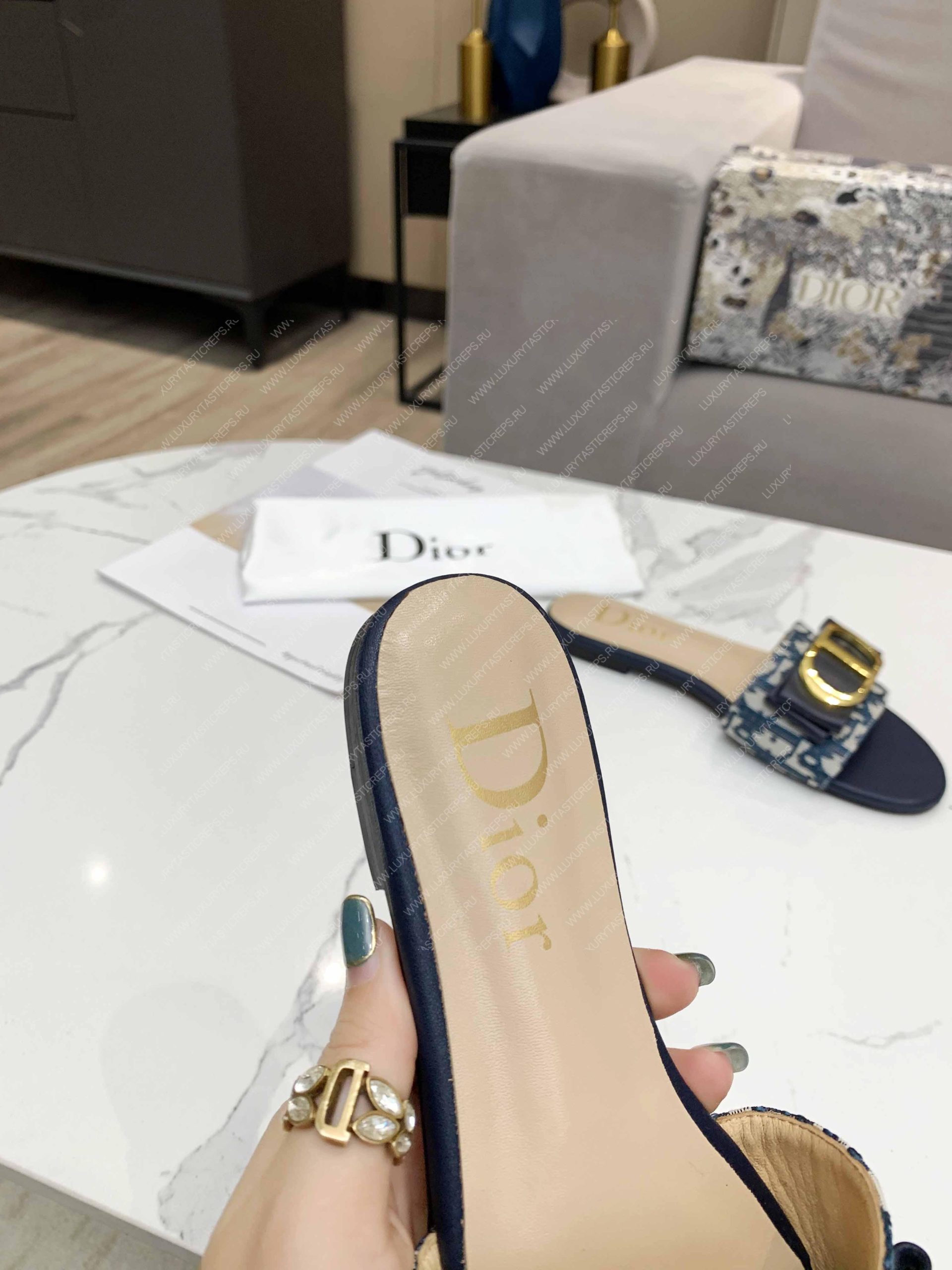 D*or slide blue & beige kcq266vea