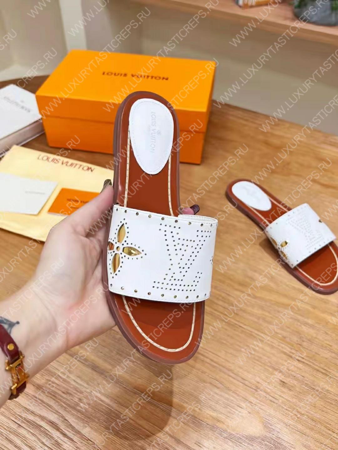 l**is V*t*n flat mule white 1aadiw