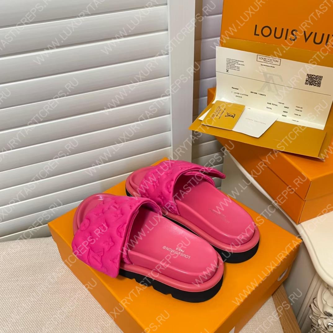 l**is V*t*n pool pillow flat comfort mule pink 1aabku