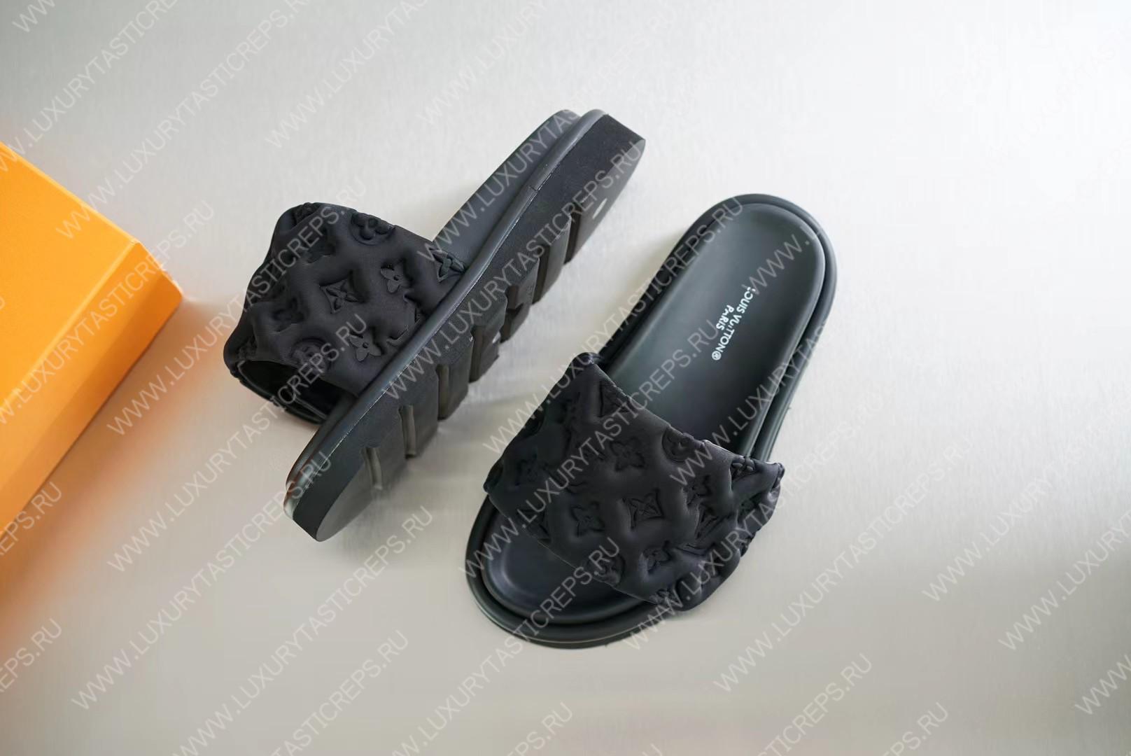 l**is V*t*n pool pillow flat comfort mule black 1aabkl