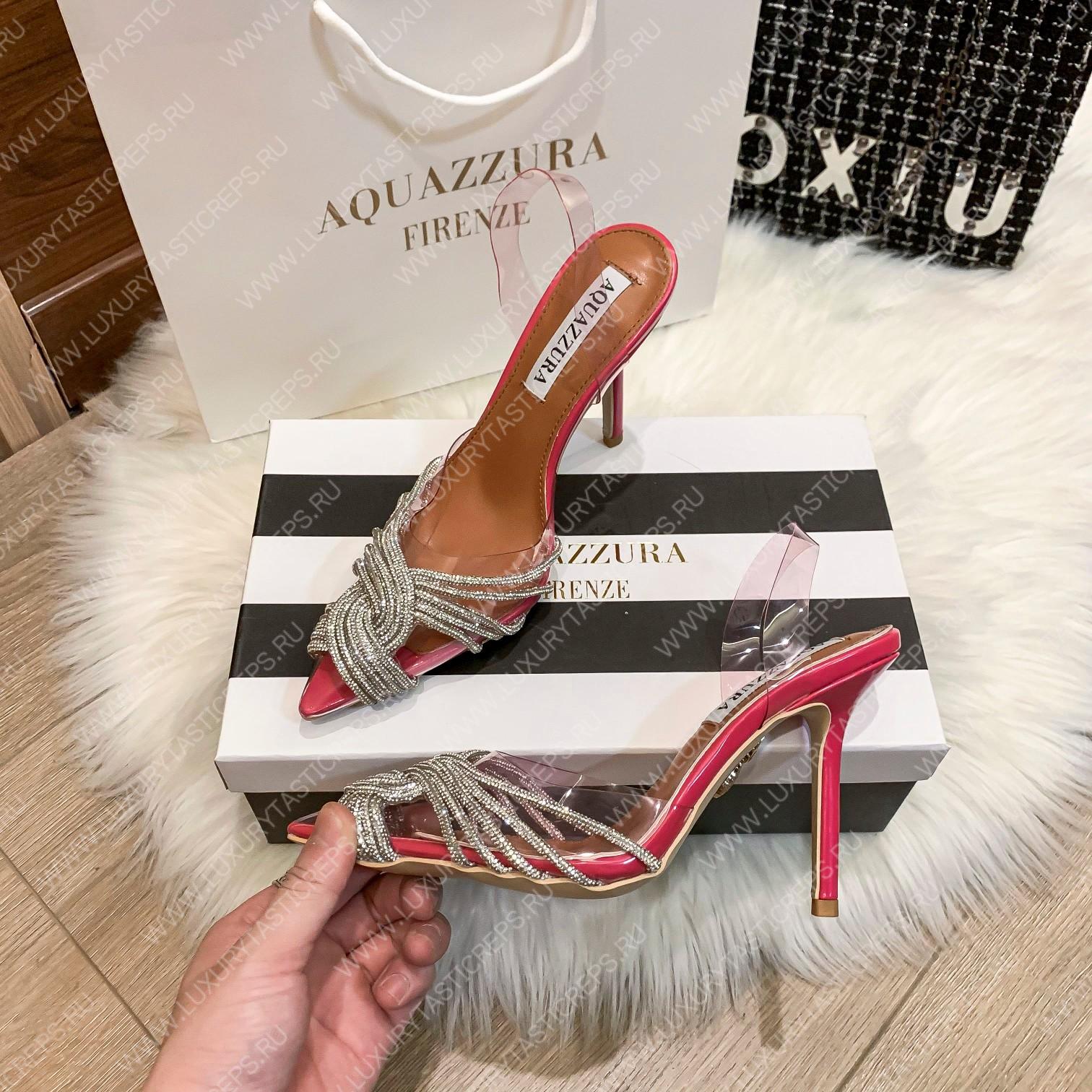 AQUAZZURA GATSBY SLING 105 PINK GASHIGL0