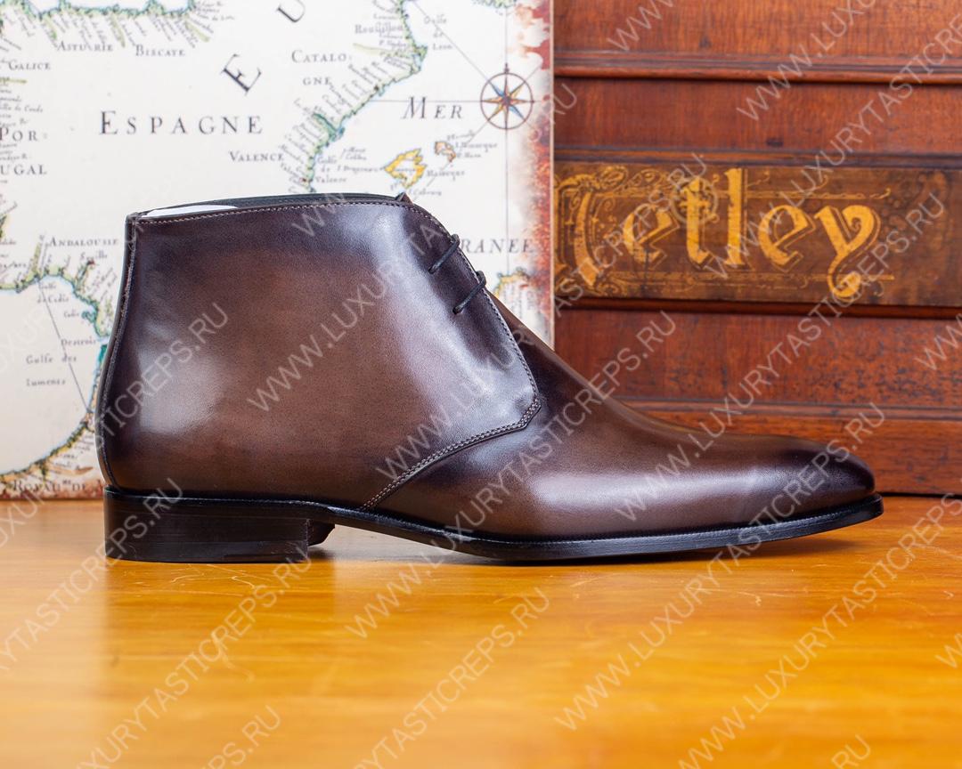 BERLUTI ALESSIO LEATHER BOOT BROWN S5838-V1