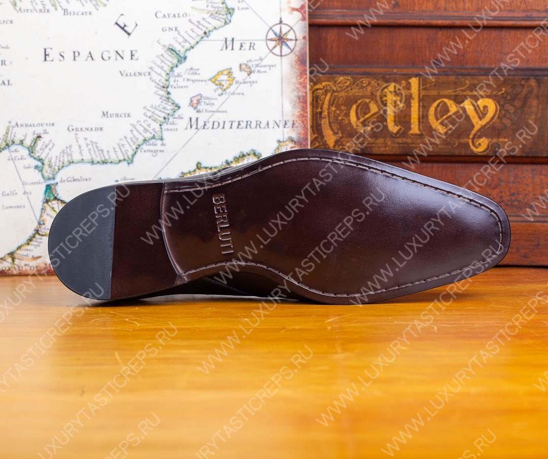 BERLUTI ALESSIO LEATHER BOOT BROWN S5838-V1