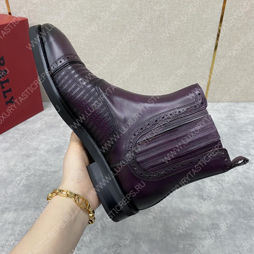 BERLUTI CURSIVE GALET SCRITTO BOOTS BURGUNDY S4077-V2