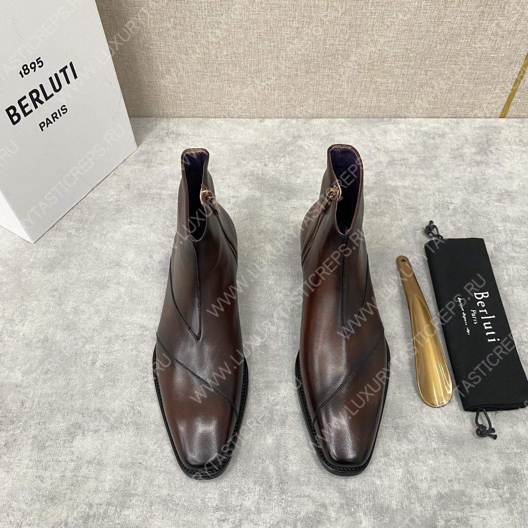 BERLUTI PATCHWORK DEMESURE BOOT BROWN S5591