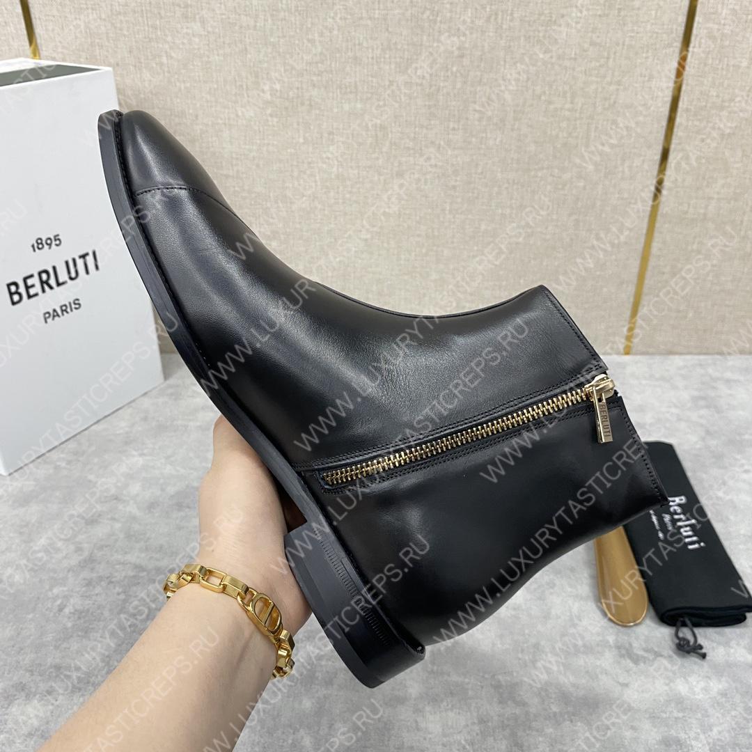 BERLUTI PATCHWORK DEMESURE BOOT BLACK S5591