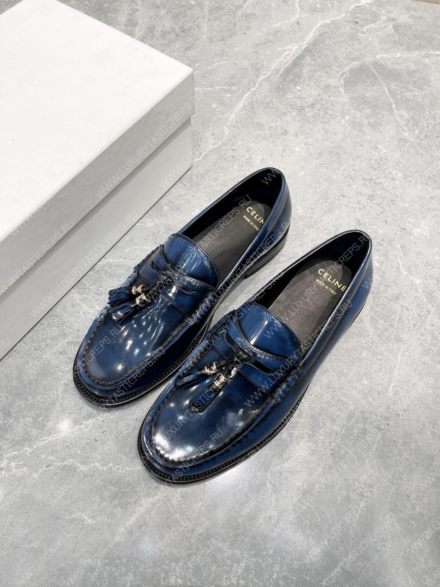 Ce**e triomphe leather loafer blue 4134fr8