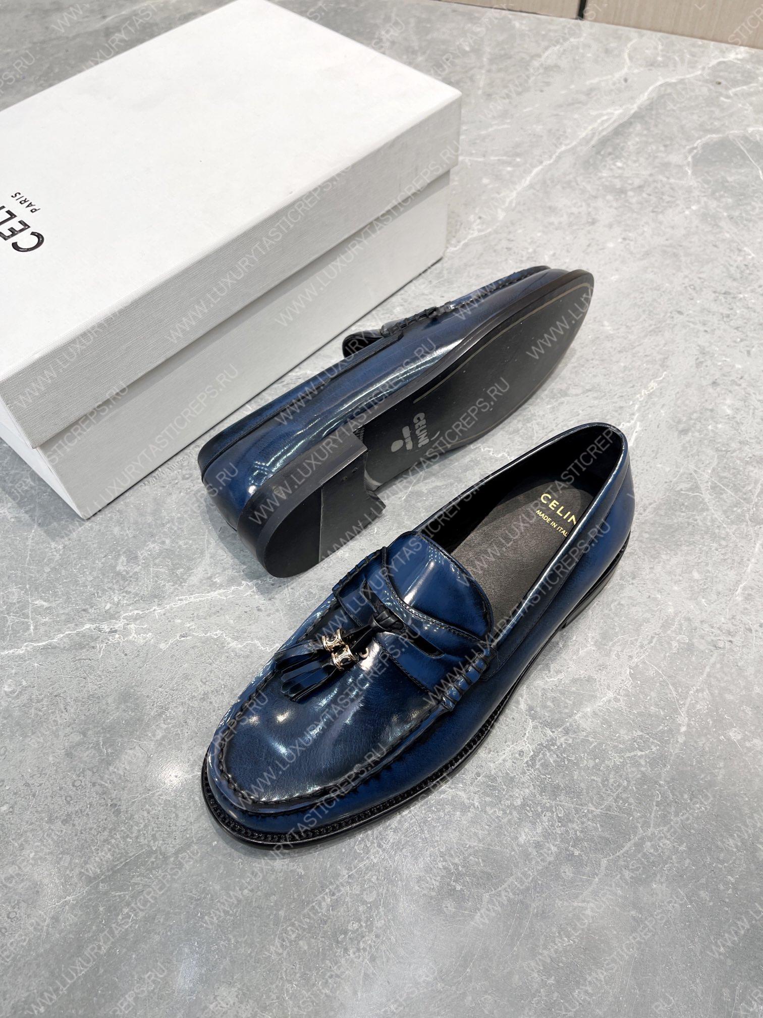Ce**e triomphe leather loafer blue 4134fr8