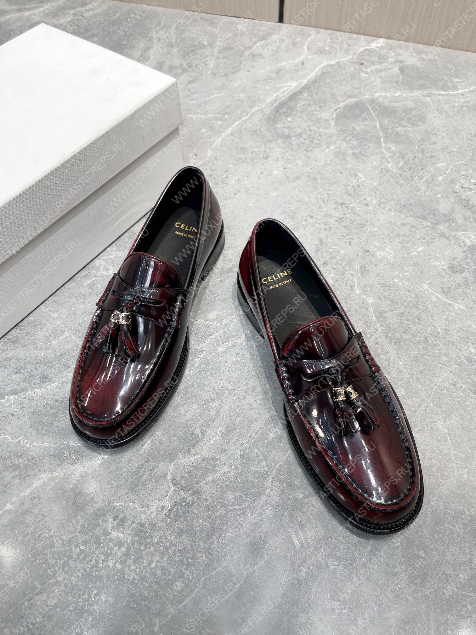 Ce**e triomphe leather loafer red 4454fr8