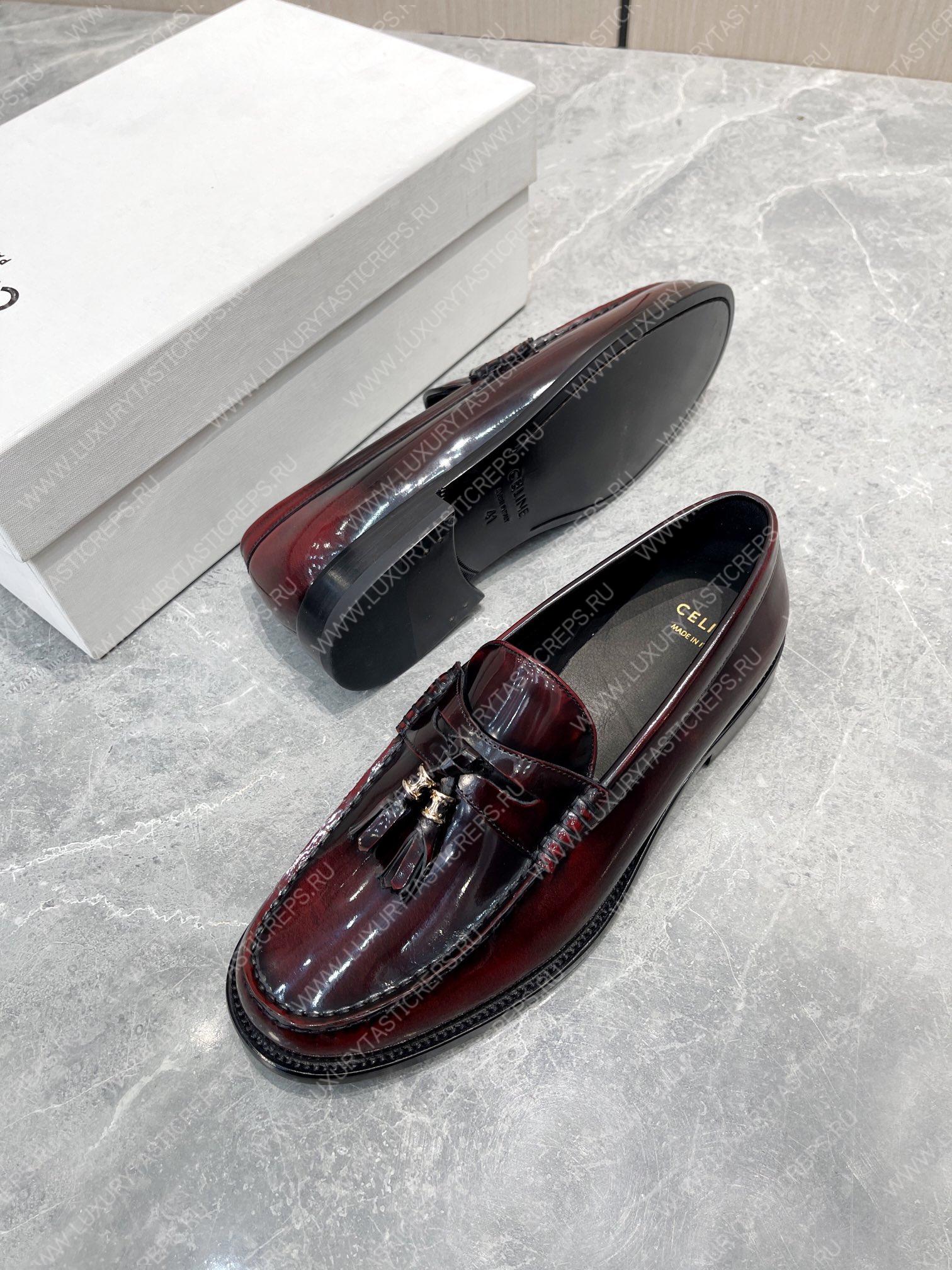 Ce**e triomphe leather loafer red 4454fr8