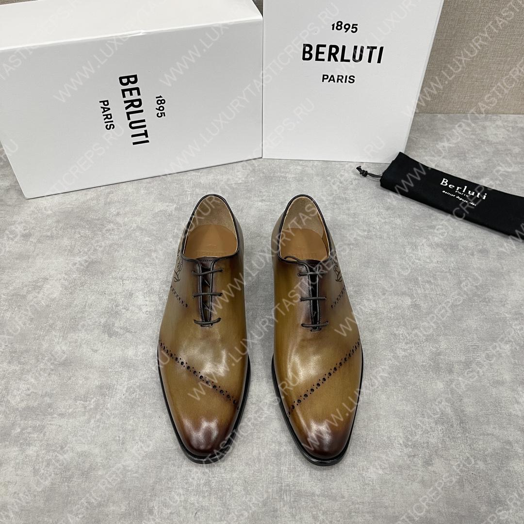 BERLUTI OXFORDS BROWN S0770-V1