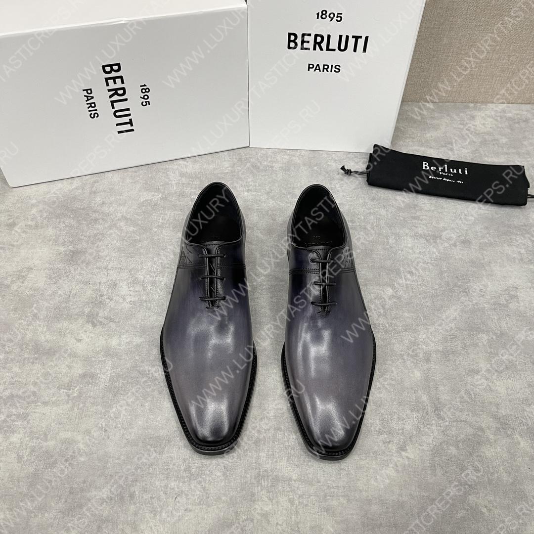 BERLUTI OXFORDS GREY S0770-V1