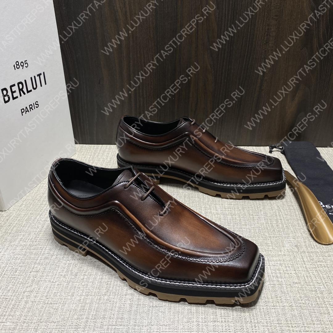 BERLUTI CLASSIC INFINI LEATHER DERBY TDM INTENSO S5592V2
