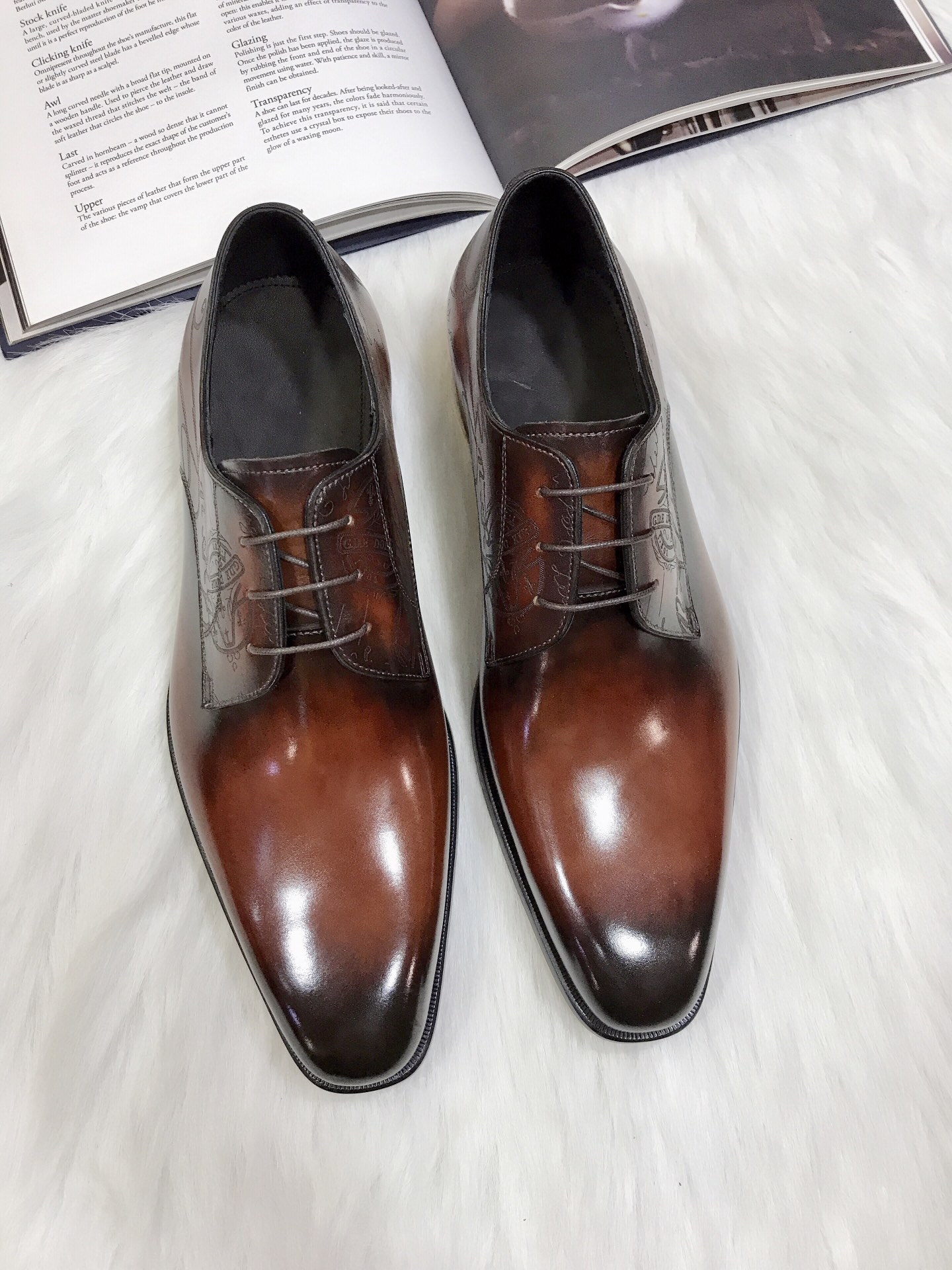 BERLUTI CLASSIC SCRITTO OXFORD INTENSE COCOA S4505-V2