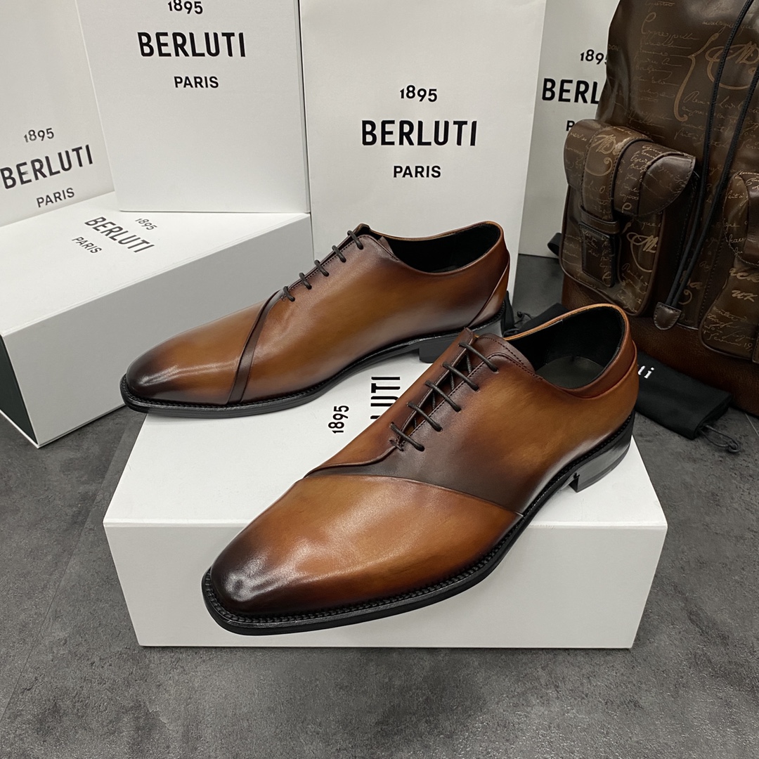 BERLUTI GASPARD GALET BROWN 76008-V1