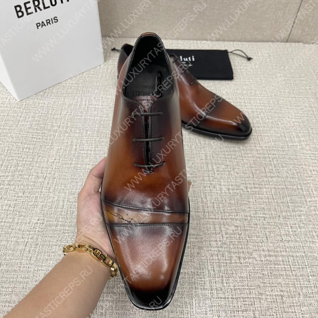 BERLUTI ALESSANDRO DEMESURE OXFORD INTENSE COCOA S5864-V2