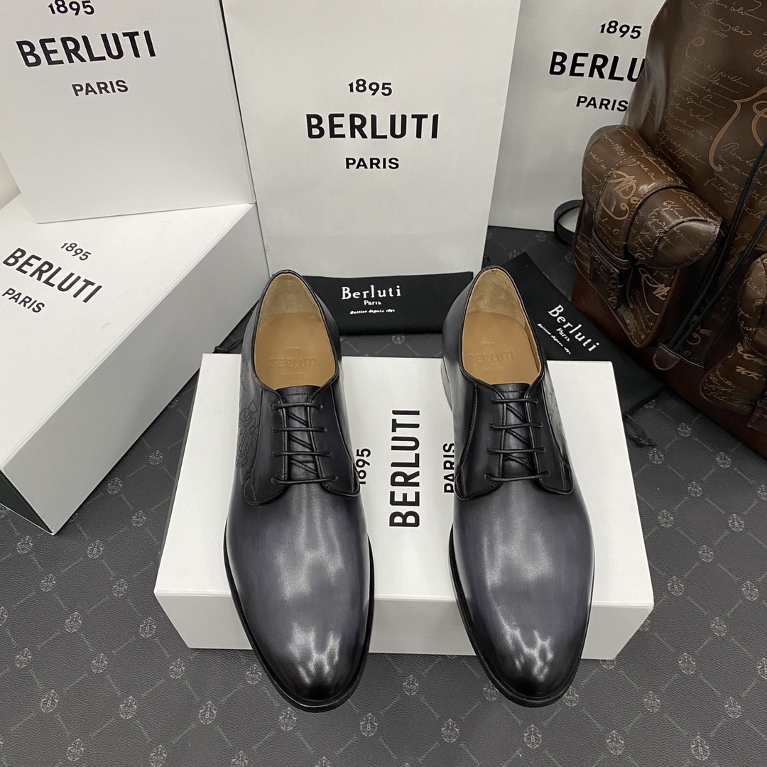 BERLUTI ALESSANDRO GALET SCRITTO BLACK S4505-V2