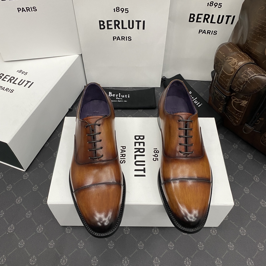 BERLUTI GASPARD GALET BROWN 76048-V1