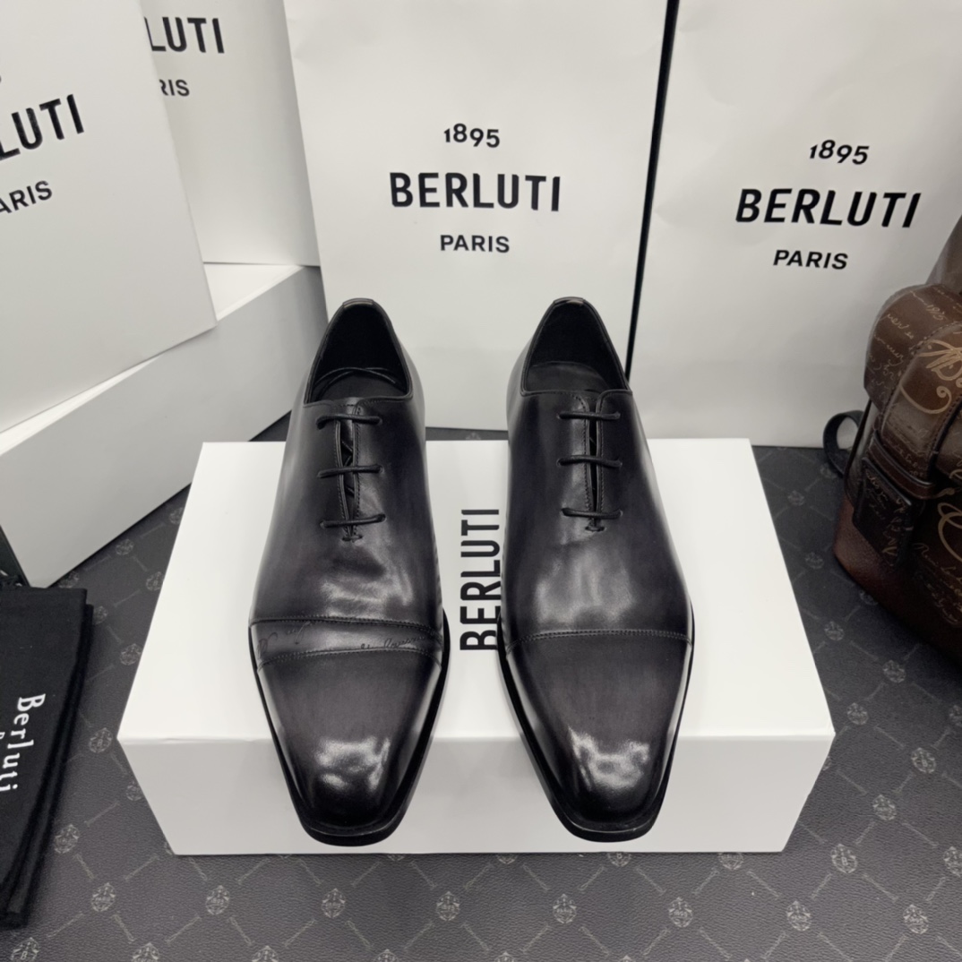 BERLUTI ALESSANDRO DEMESURE OXFORD NOIR S5864-V2