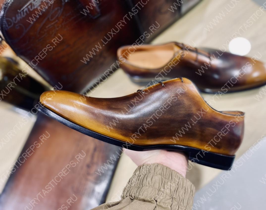 BERLUTI GALET SCRITTO LEATHER M0NK SHOE YELLOW S6025-V2