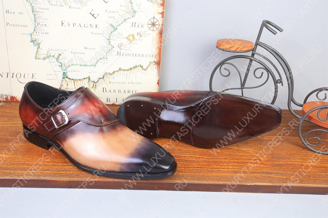 BERLUTI LEATHER M0NK SHOE MULTICOLOR S4113-V2