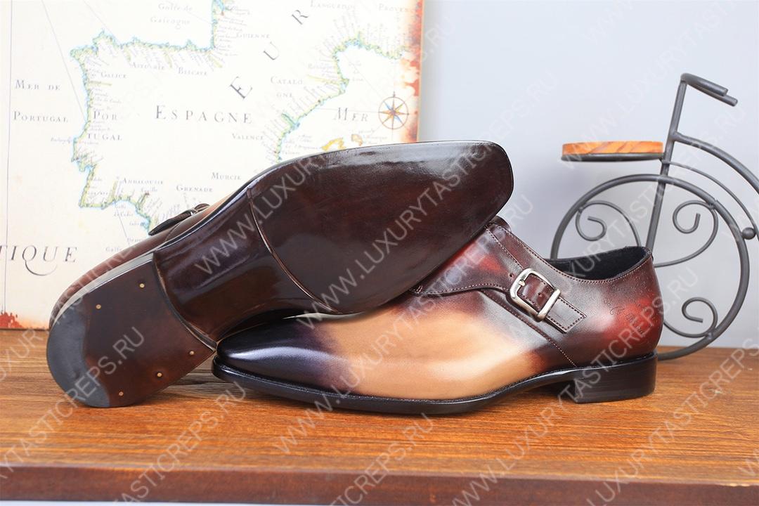BERLUTI LEATHER M0NK SHOE MULTICOLOR S4113-V2