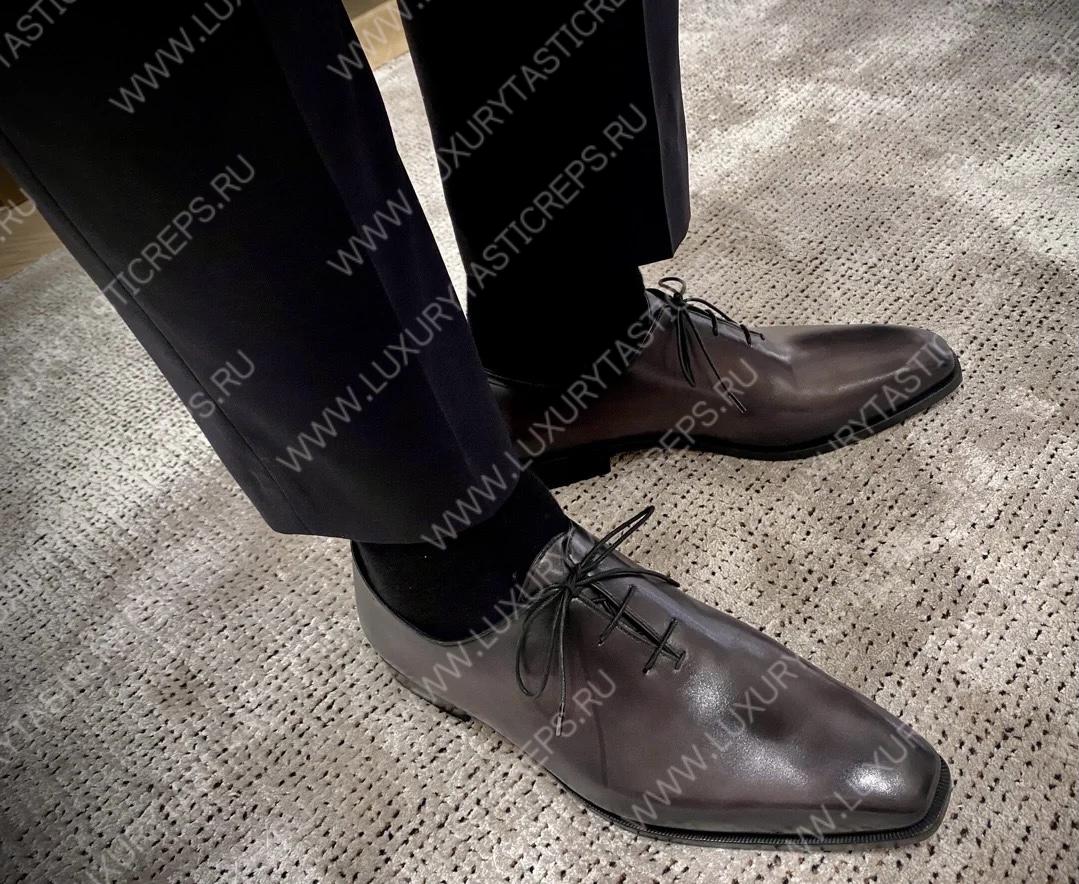 BERLUTI LORENZO STELLAR OXFORD BLACK S4342-K1