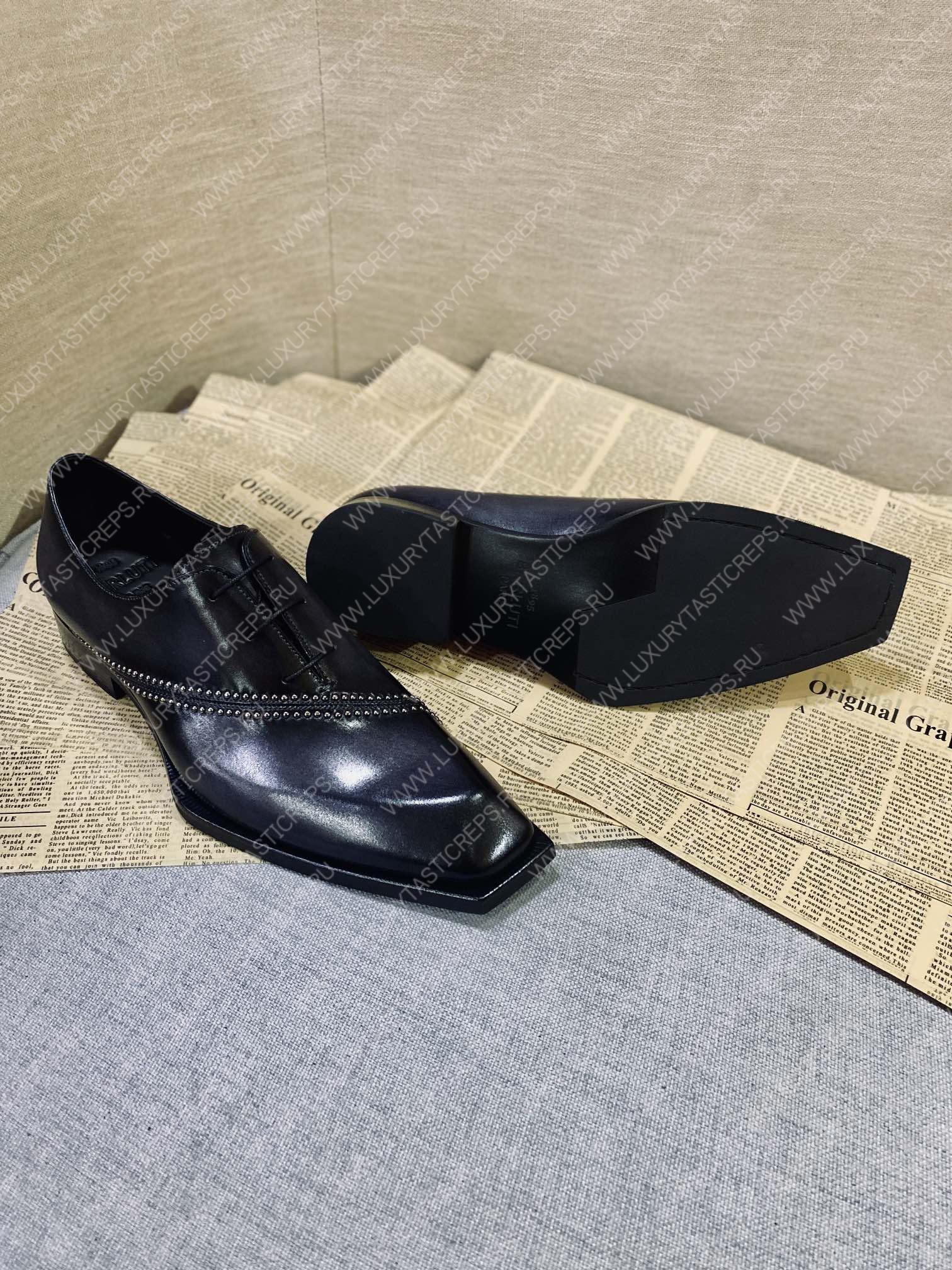 BERLUTI LORENZO STELLAR OXFORD BLACK S4342-K1