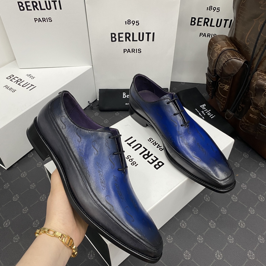 BERLUTI ALESSANDRO DEMESURE OXFORD TOOBACCO BIS S1412-V1
