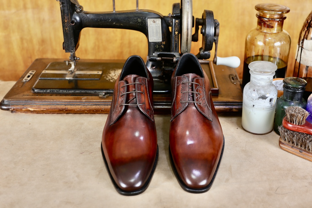 BERLUTI SCARS DEMESURE OXFORD BROWN S4690-V2